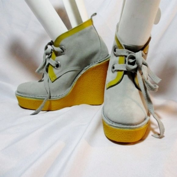 PIERRE HARDY PLATFORM Suede WEDGE Heel BOOTIE Shoe - Picture 1 of 8